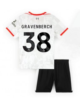 Liverpool Ryan Gravenberch #38 Ausweichtrikot für Kinder 2024-25 Kurzarm (+ Kurze Hosen)